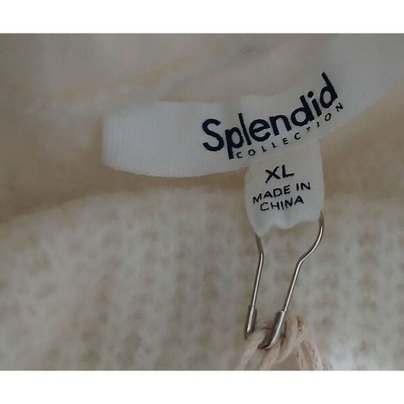 Splendid womens xl soft wool elastane cowl neck slouchy sweater lavender gray - Picture 5 of 8